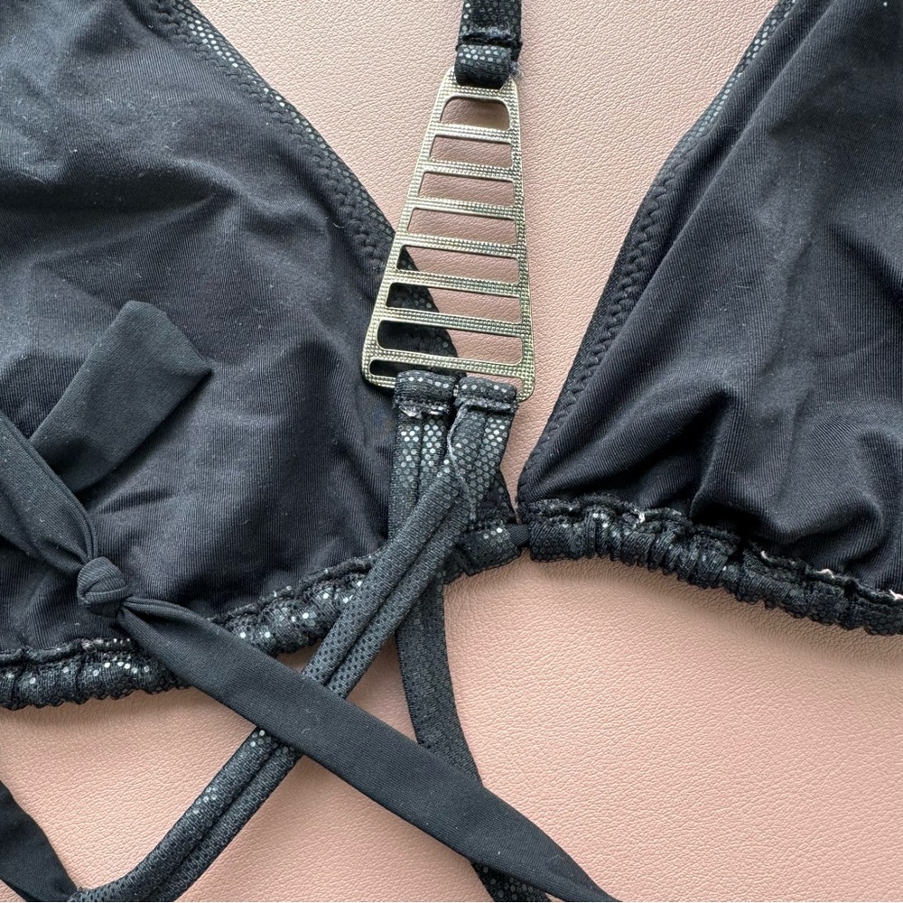 Swimwear two-piece black size M TOUCHE BALNEAIRE  VGUC - Picture 9 of 13